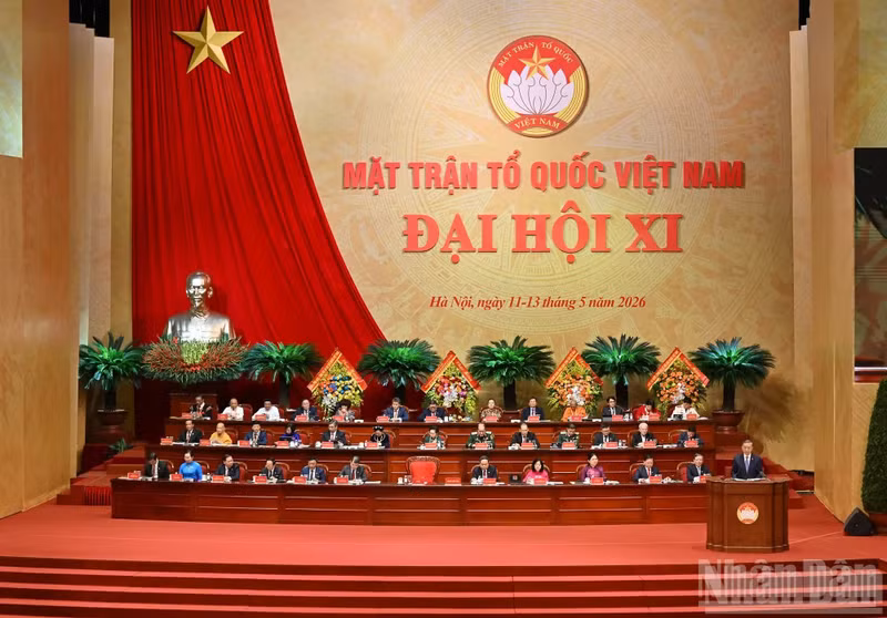 Ceremonia inaugural del XI Congreso Nacional del Frente de la Patria de Vietnam (Foto: Nhan Dan)
