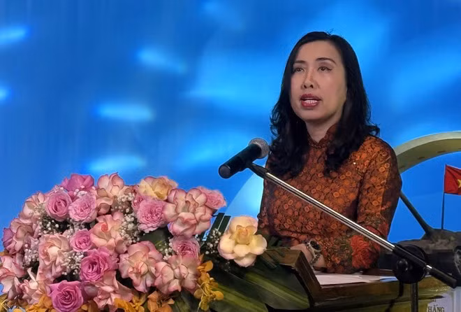 La viceministra de Relaciones Exteriores, Le Thi Thu Hang, habla en el evento (Foto: VNA)