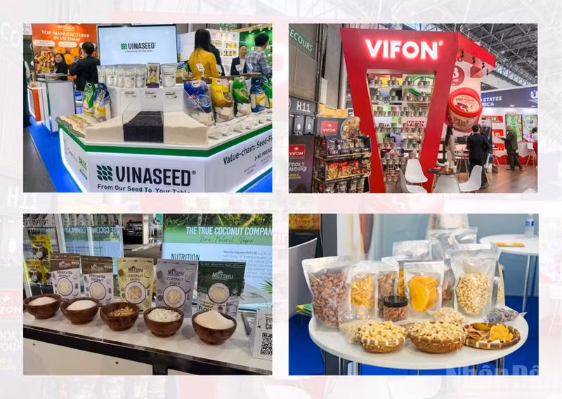 Los productos agrícolas procesados ​​de Vietnam captan la atención de compradores internacionales en la feria internacional SIAL Paris 2026. (Foto: Nhan Dan)