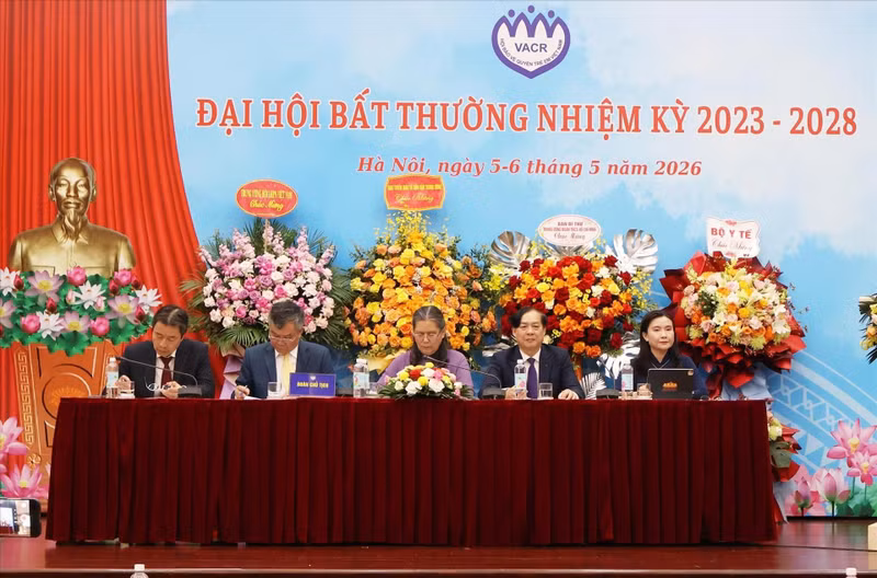 La presidencia del congreso de la Asociación para la Protección de los Derechos del Niño de Vietnam. (Foto: VNA)