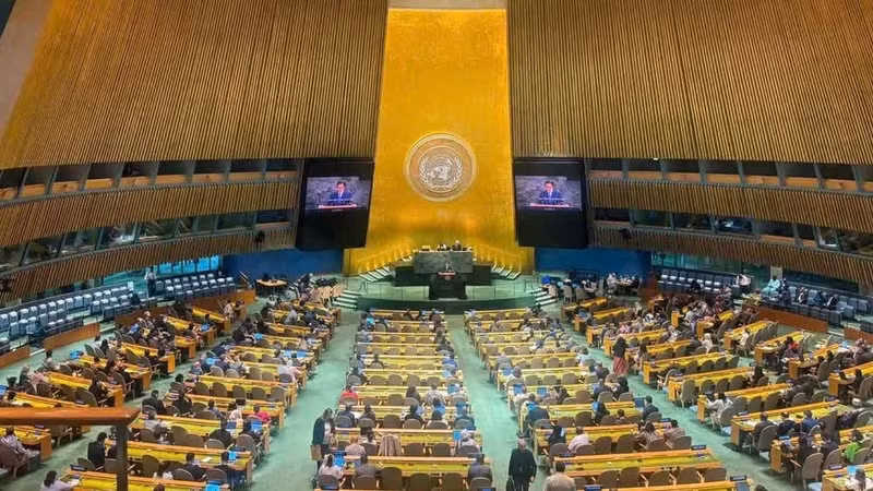Vista de la sesión de la Asamblea General de la ONU del 4 de septiembre de 2026. (Foto: Ministerio de Relaciones Exteriores de Vietnam)