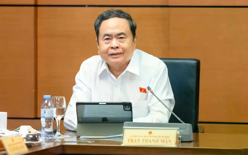 El presidente de la Asamblea Nacional, Tran Thanh Man, en el evento. (Foto: quochoi.vn)