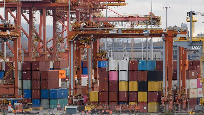 Un puerto de carga en Vancouver, Columbia Británica, Canadá. (Foto: Xinhua/VNA)